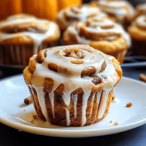 Pumpkin Cinnamon Roll Muffins