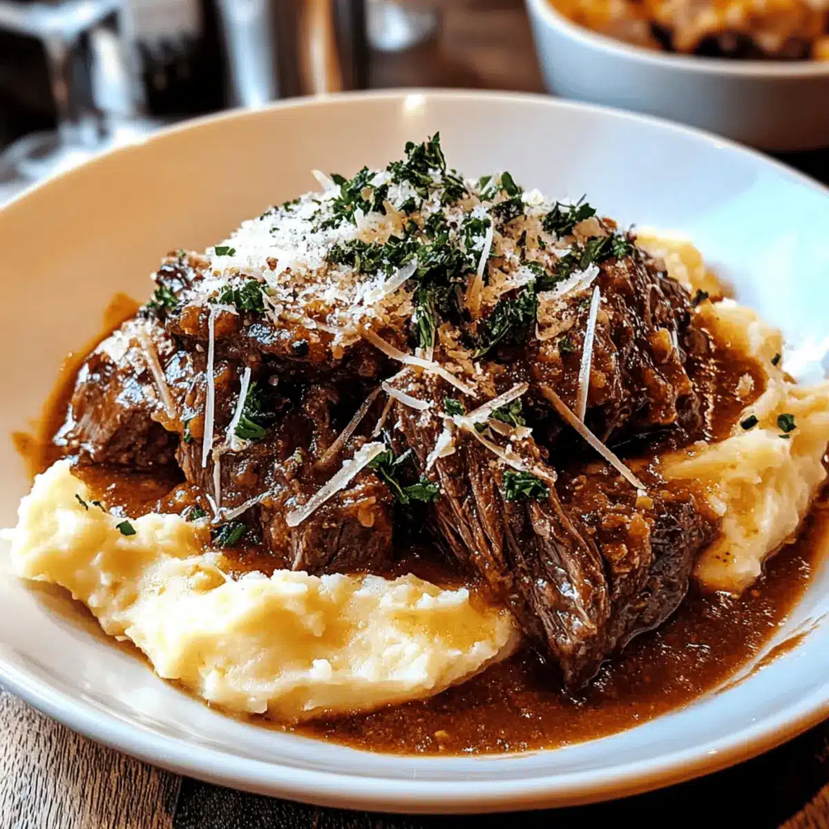 Rib Ragu with Parmesan Mashed Potatoes