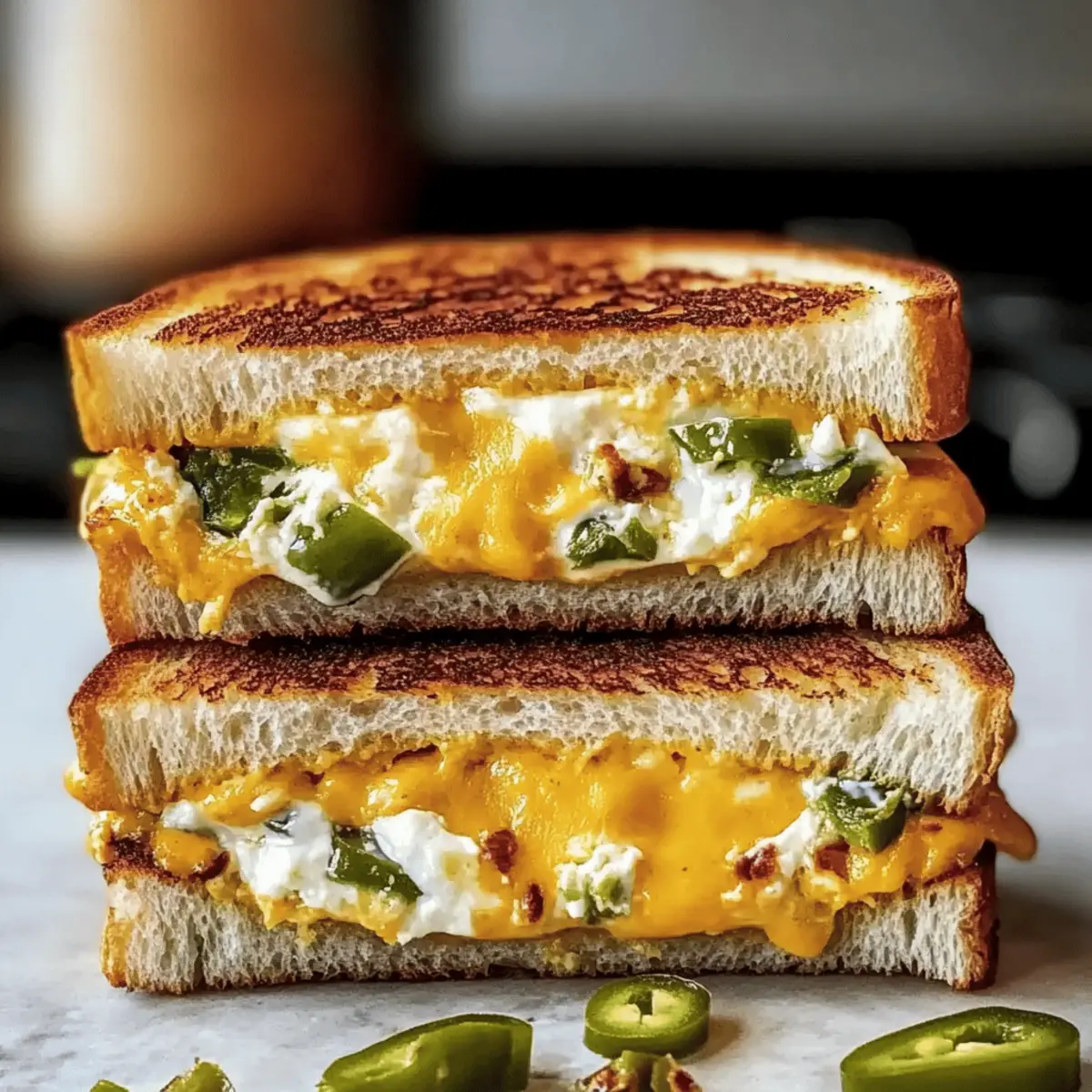 Roasted Jalapeño Popper Grilled Cheese: A Spicy Twist on Comfort 4 Roasted Jalapeno Popper Grilled Cheese