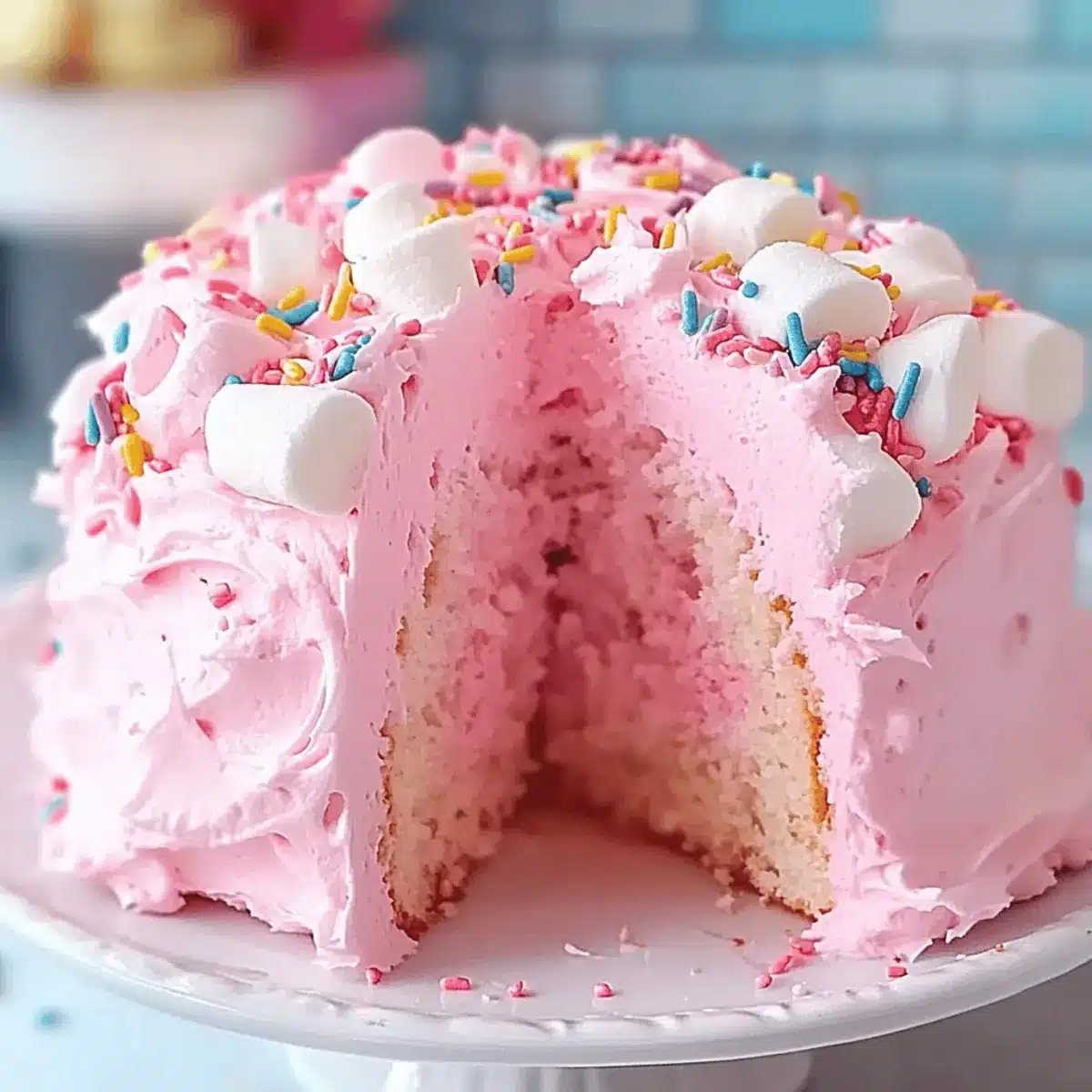 Pink Angel Food Cake