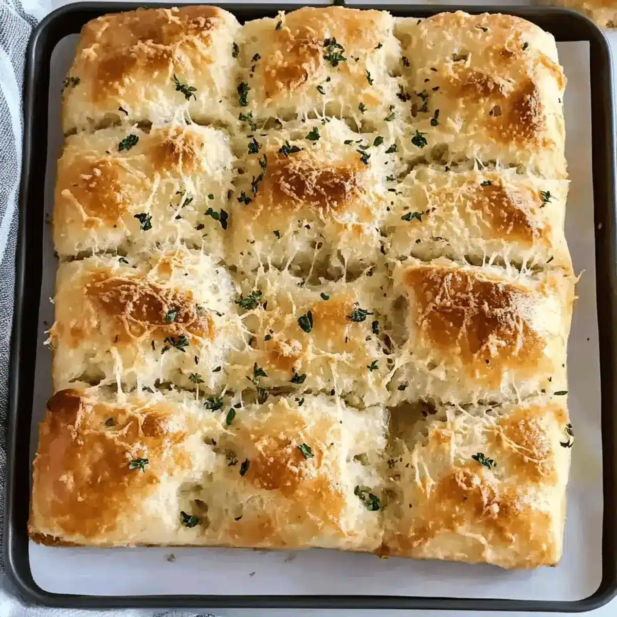 Garlic Parmesan Focaccia Bread