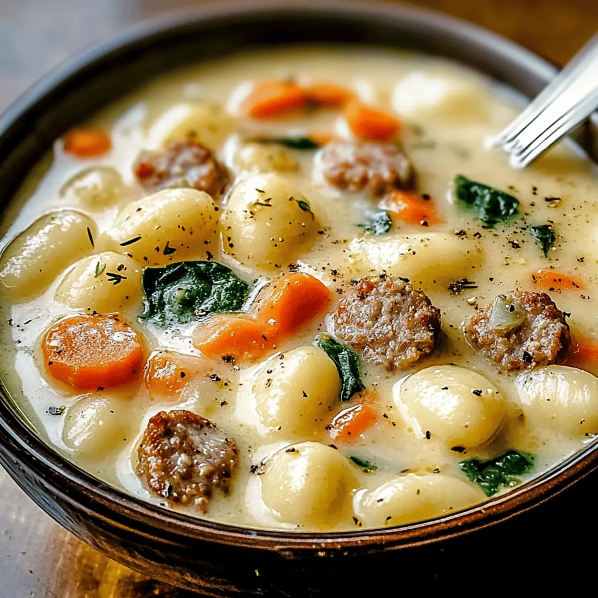 Creamy Sausage Gnocchi Soup