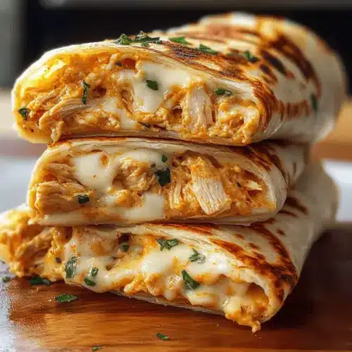 Cheesy Garlic Chicken Wraps