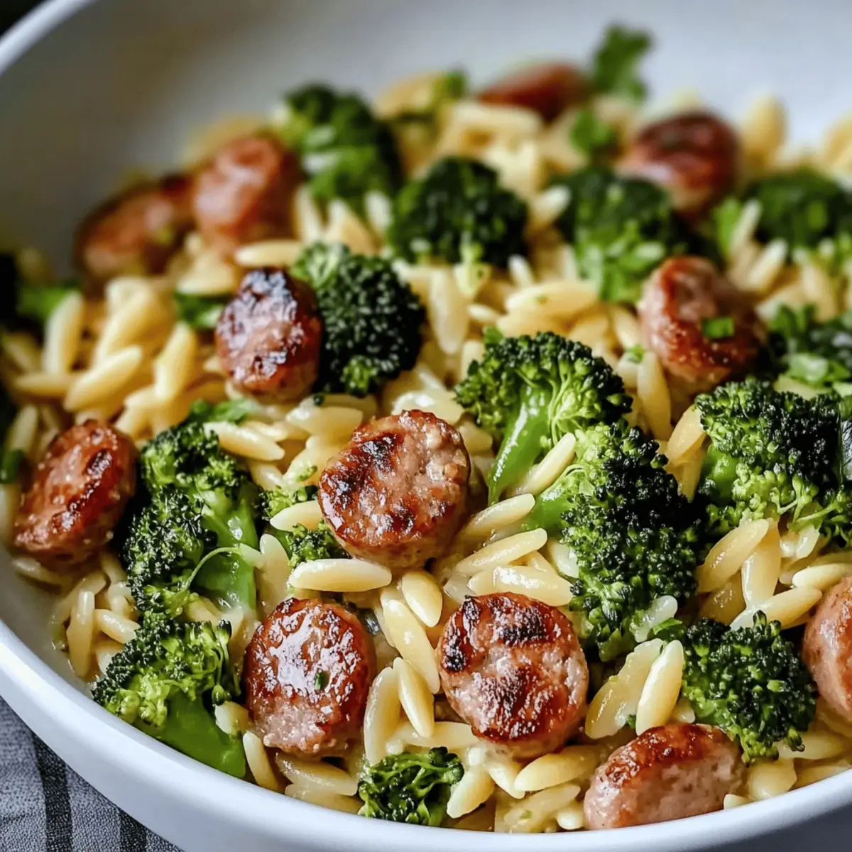 Chicken Sausage and Broccoli Orzo: Cozy One-Pot Delight 4 Chicken Sausage and Broccoli Orzo