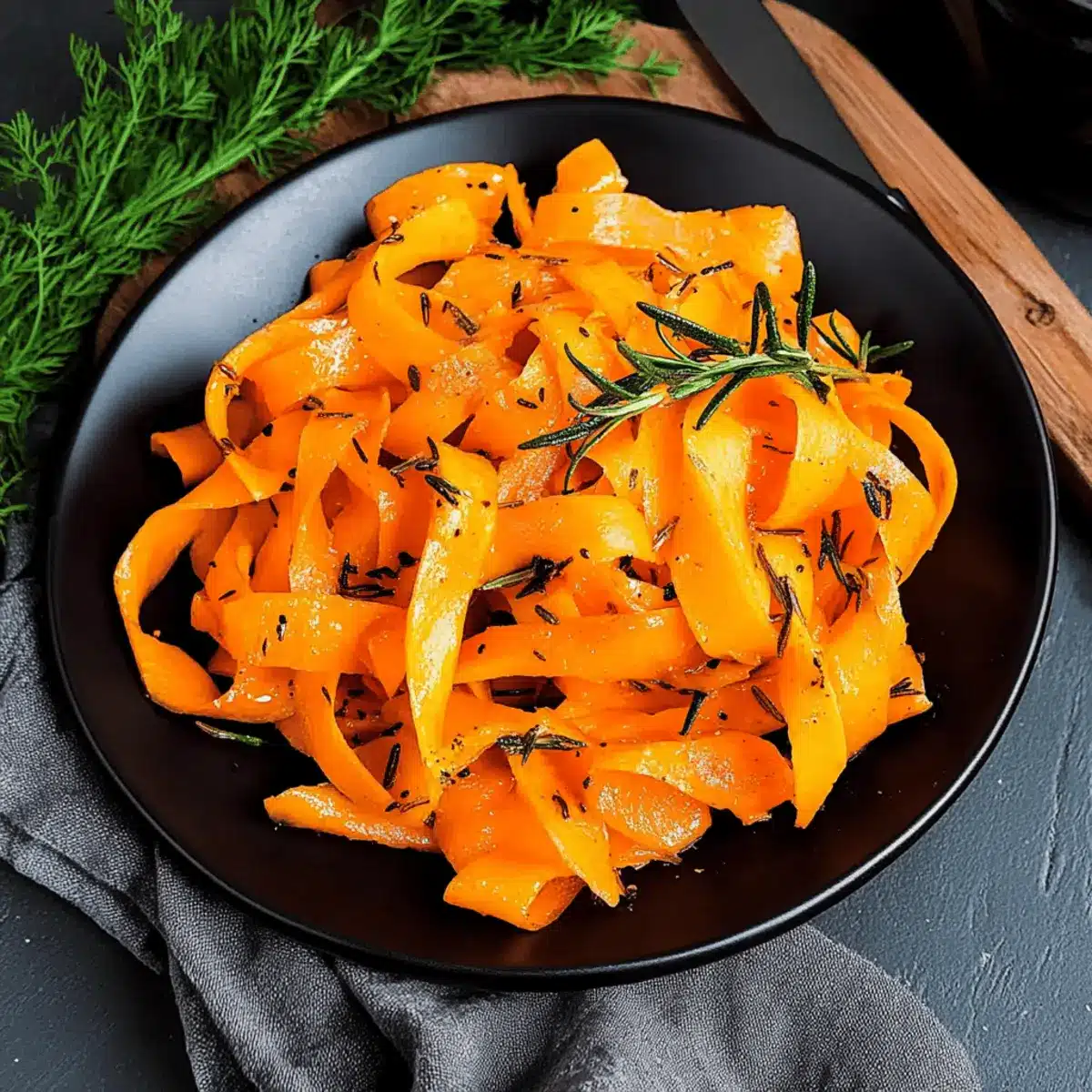 Carrot Ribbons with Rosemary Butter Sauce z5ra3m