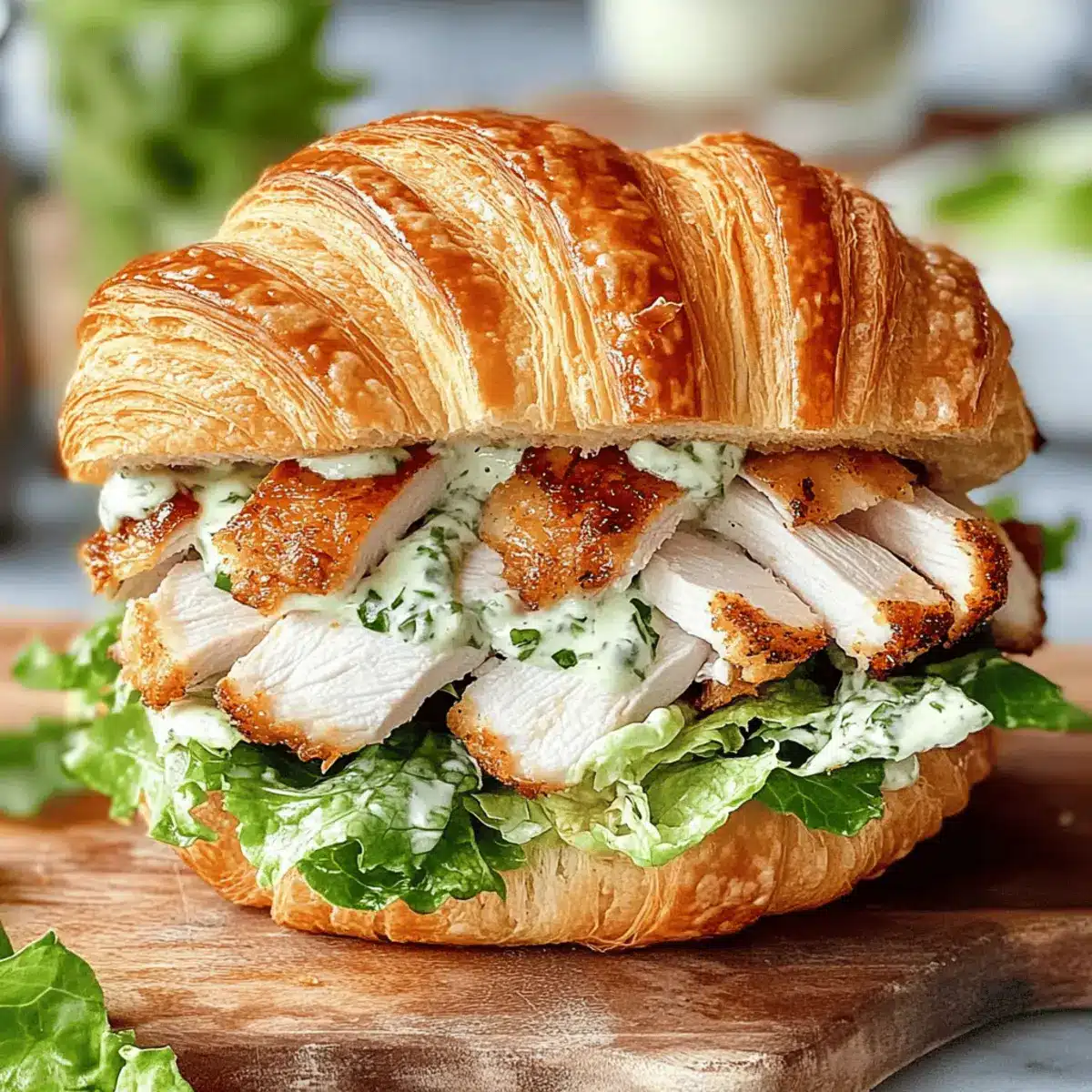 Chicken Caesar Croissant Sandwich – Crunchy, Creamy Perfection 3 Chicken Caesar Croissant Sandwich glvu28