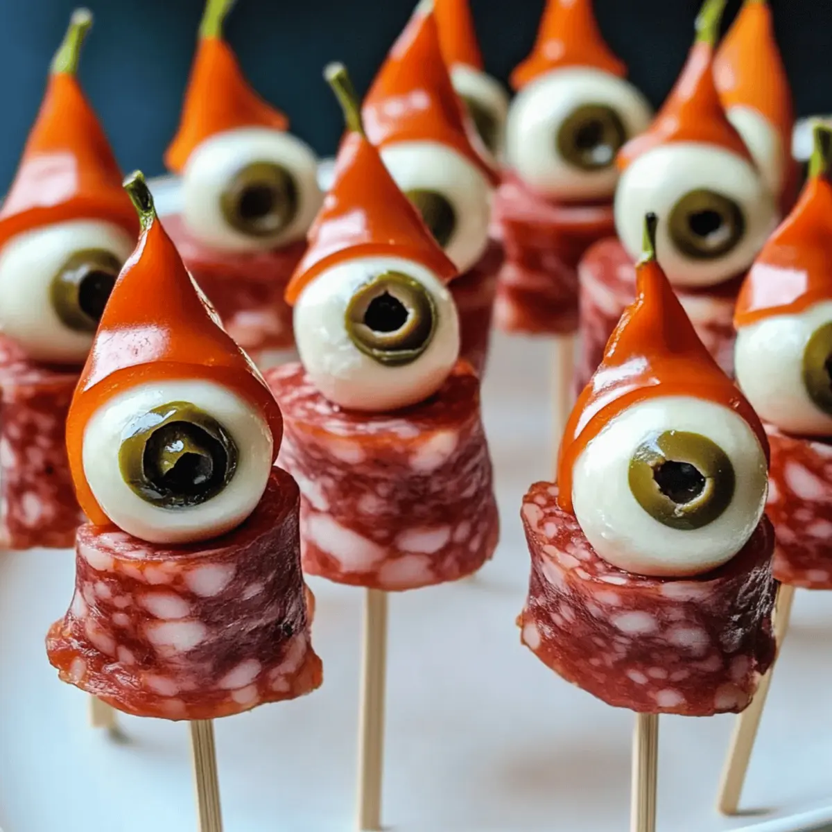 Creepy Skewered Salami Eyeballs: Spooky Treats for Halloween Fun 1 Creepy Skewered Salami Eyeballs n1gzly