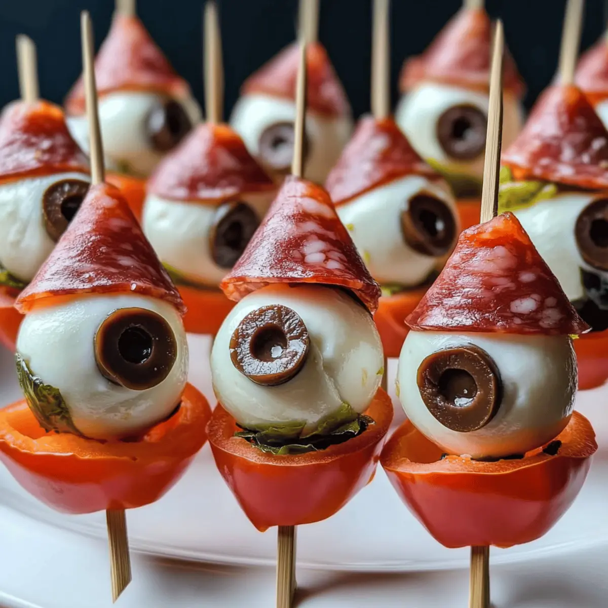 Creepy Skewered Salami Eyeballs: Spooky Treats for Halloween Fun 4 Creepy Skewered Salami Eyeballs