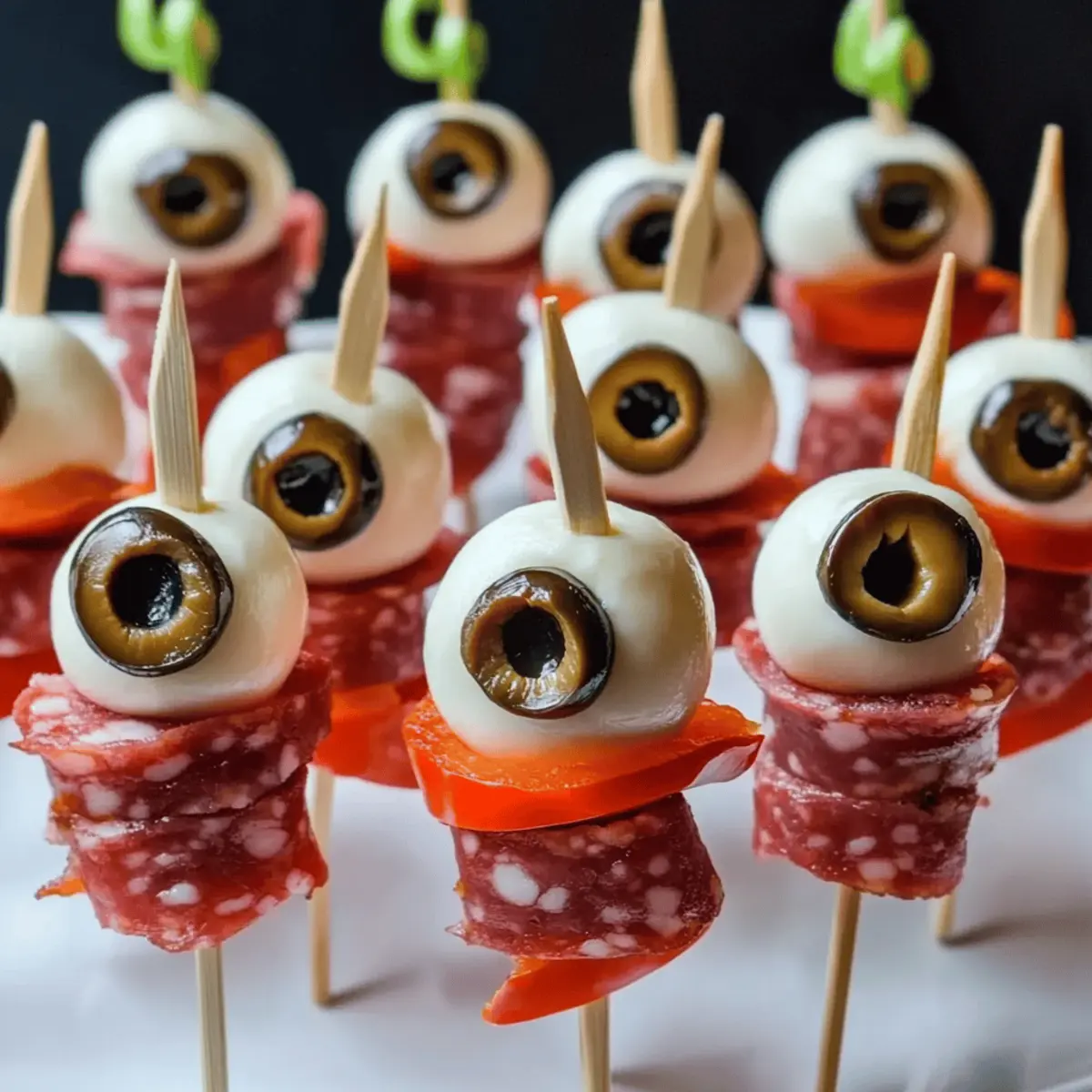 Creepy Skewered Salami Eyeballs: Spooky Treats for Halloween Fun 2 Creepy Skewered Salami Eyeballs v7jlj9