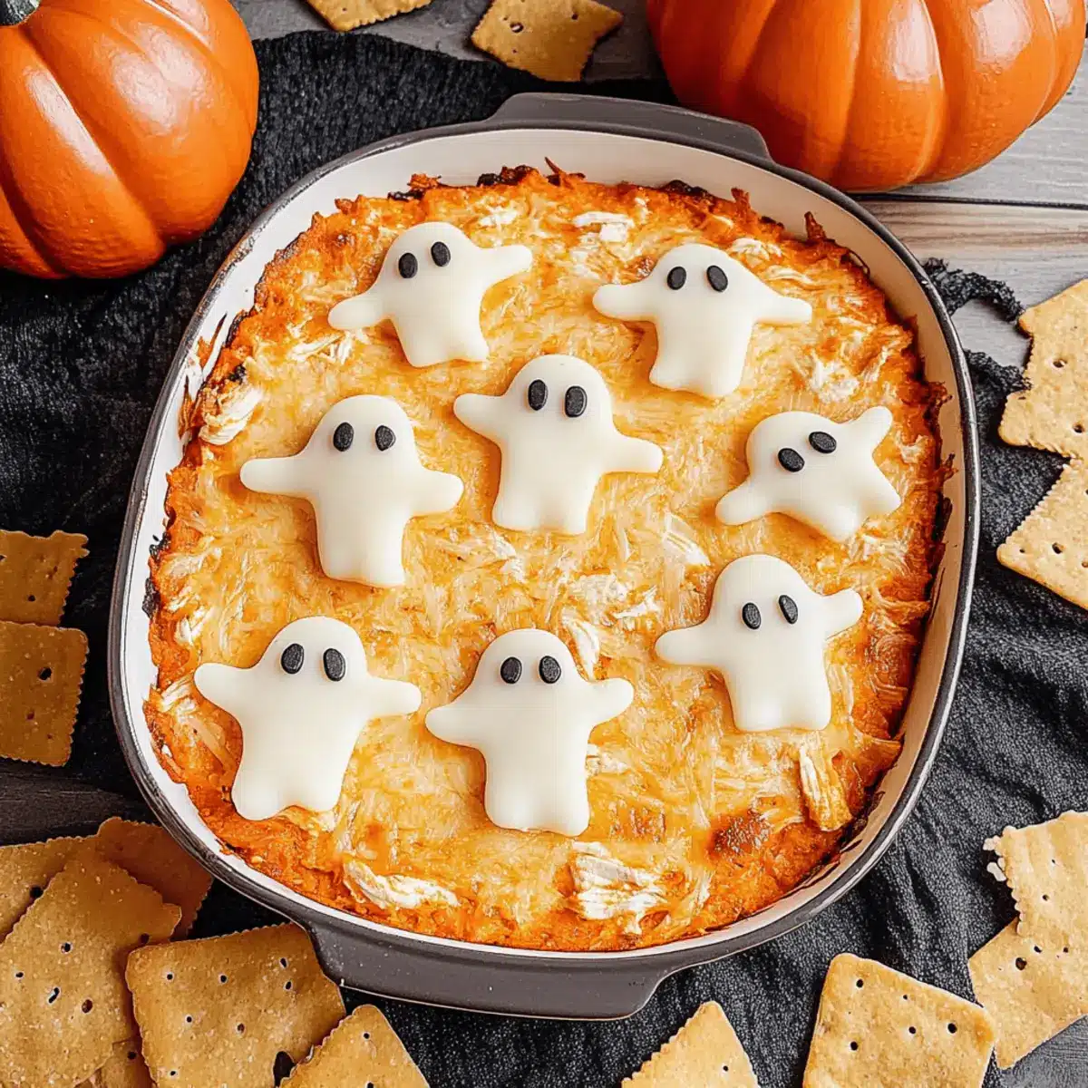 Spooky Halloween Buffalo Chicken Dip That'll Wow Your Guests 3 Halloween Buffalo Chicken Dip kfhhcv