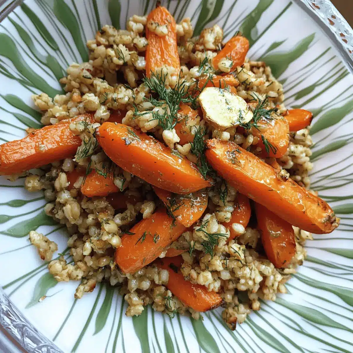 Roasted Carrots and Farro with Citrus Ginger and Dill kkhr7p