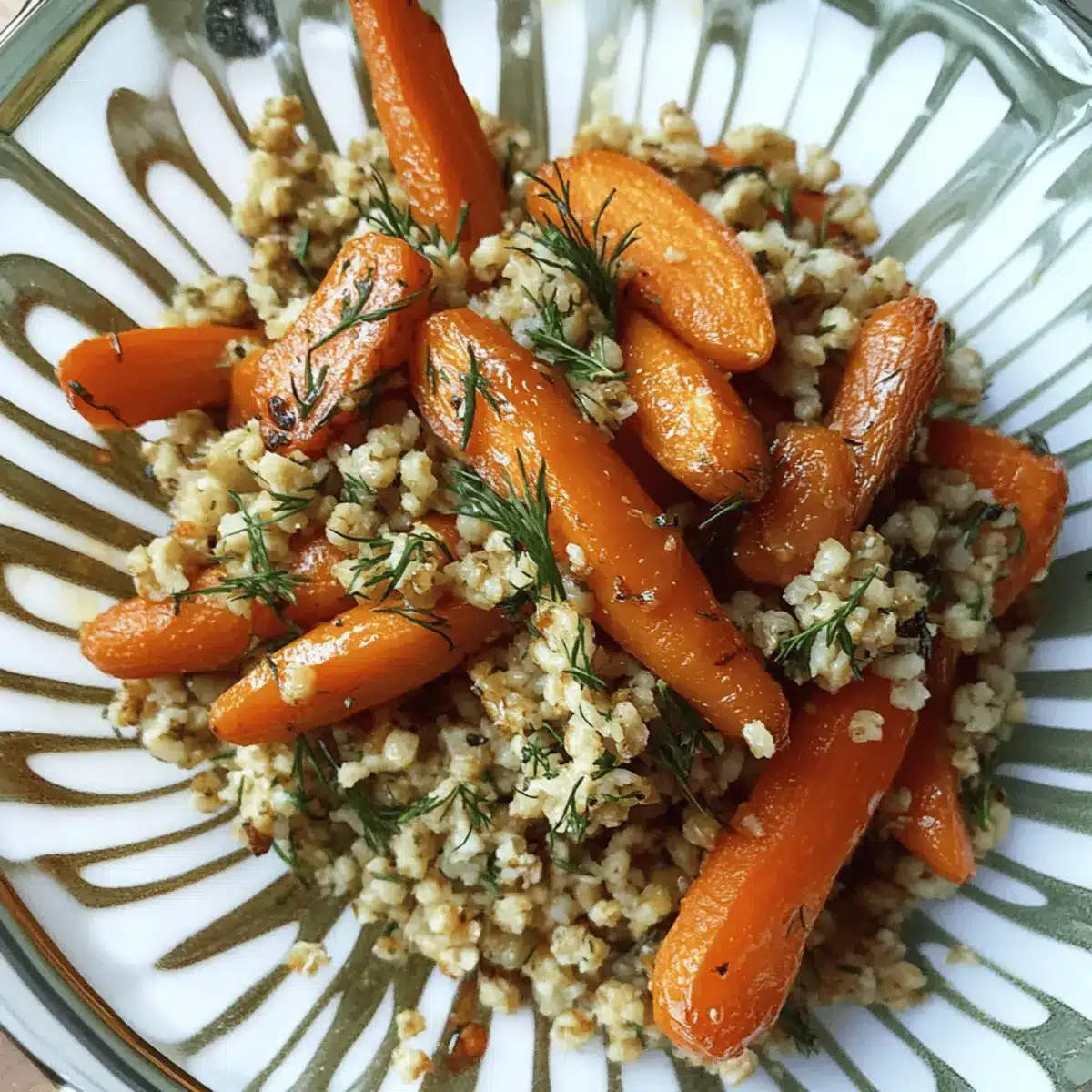 Roasted Carrots and Farro with Citrus, Ginger and Dill