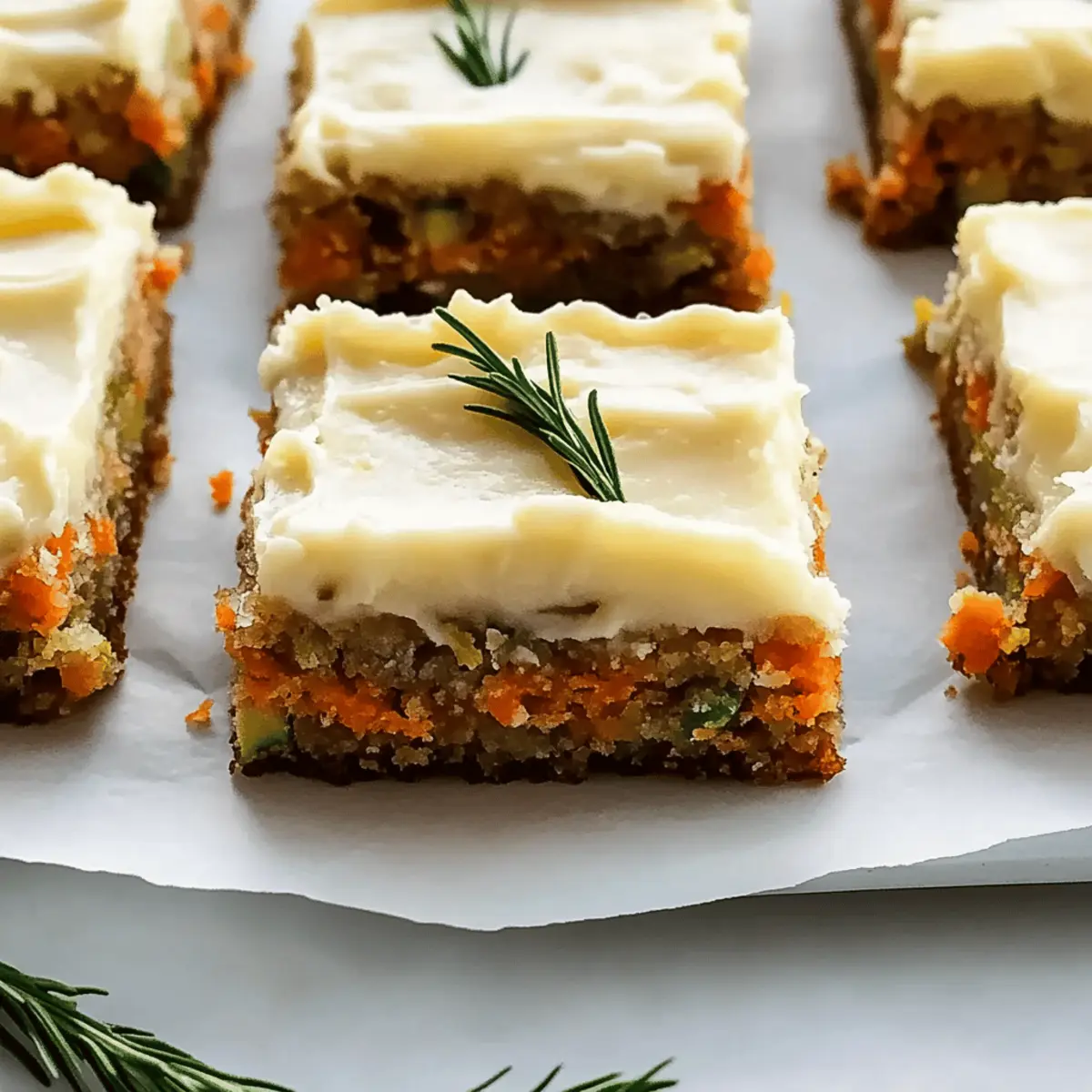 Ginger Carrot and Zucchini Bars with Lemon Cream Cheese