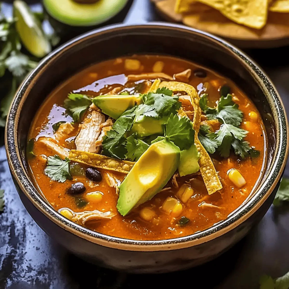 Poblano Chicken Tortilla Soup