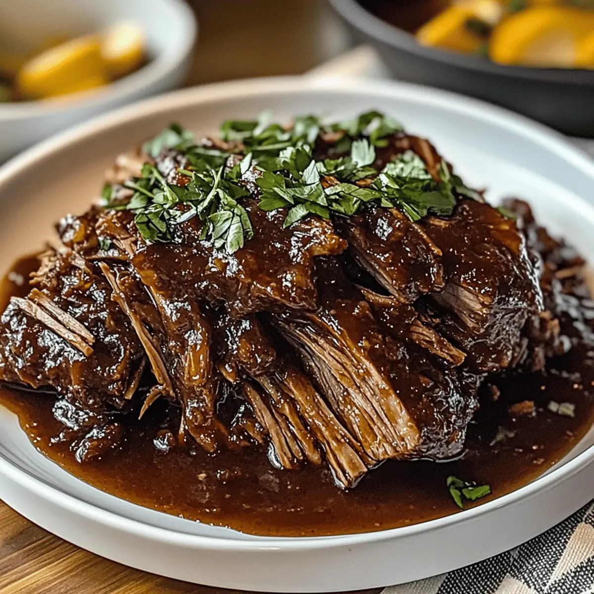 Caramelized Pulled Beef Brisket
