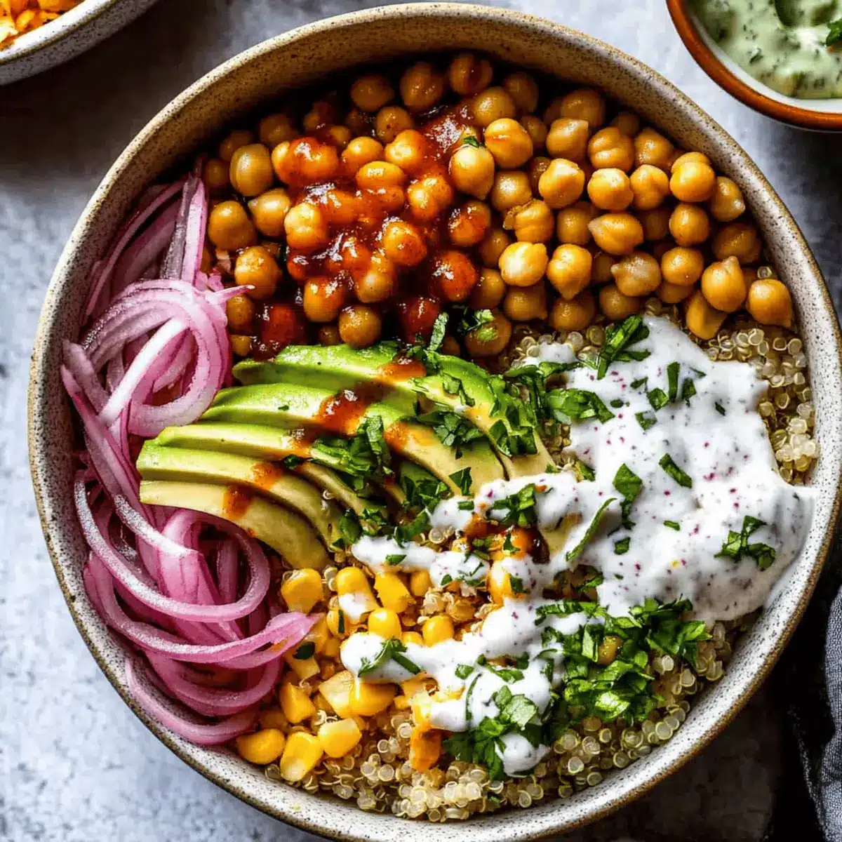 BBQ Ranch Chickpea Quinoa Bowls – A Tasty Make-Ahead Delight 1 BBQ Ranch Chickpea Quinoa Bowls d3mbkm
