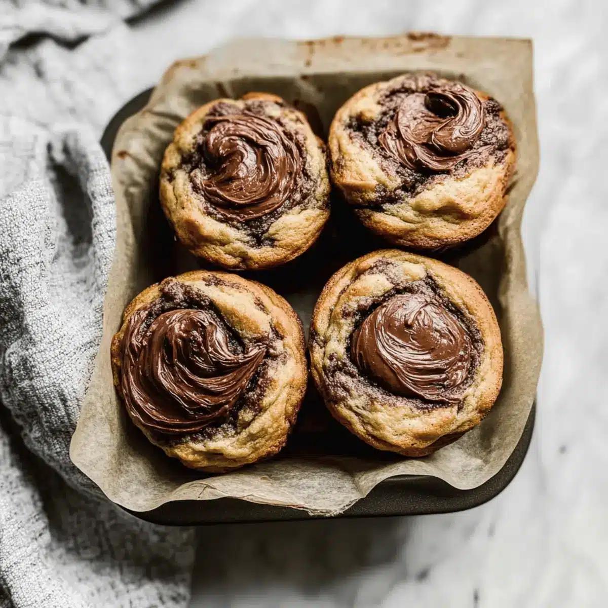 Banana Nutella Muffins: Irresistibly Soft and Decadent Delight 2 Banana Nutella Muffins tt7y6a