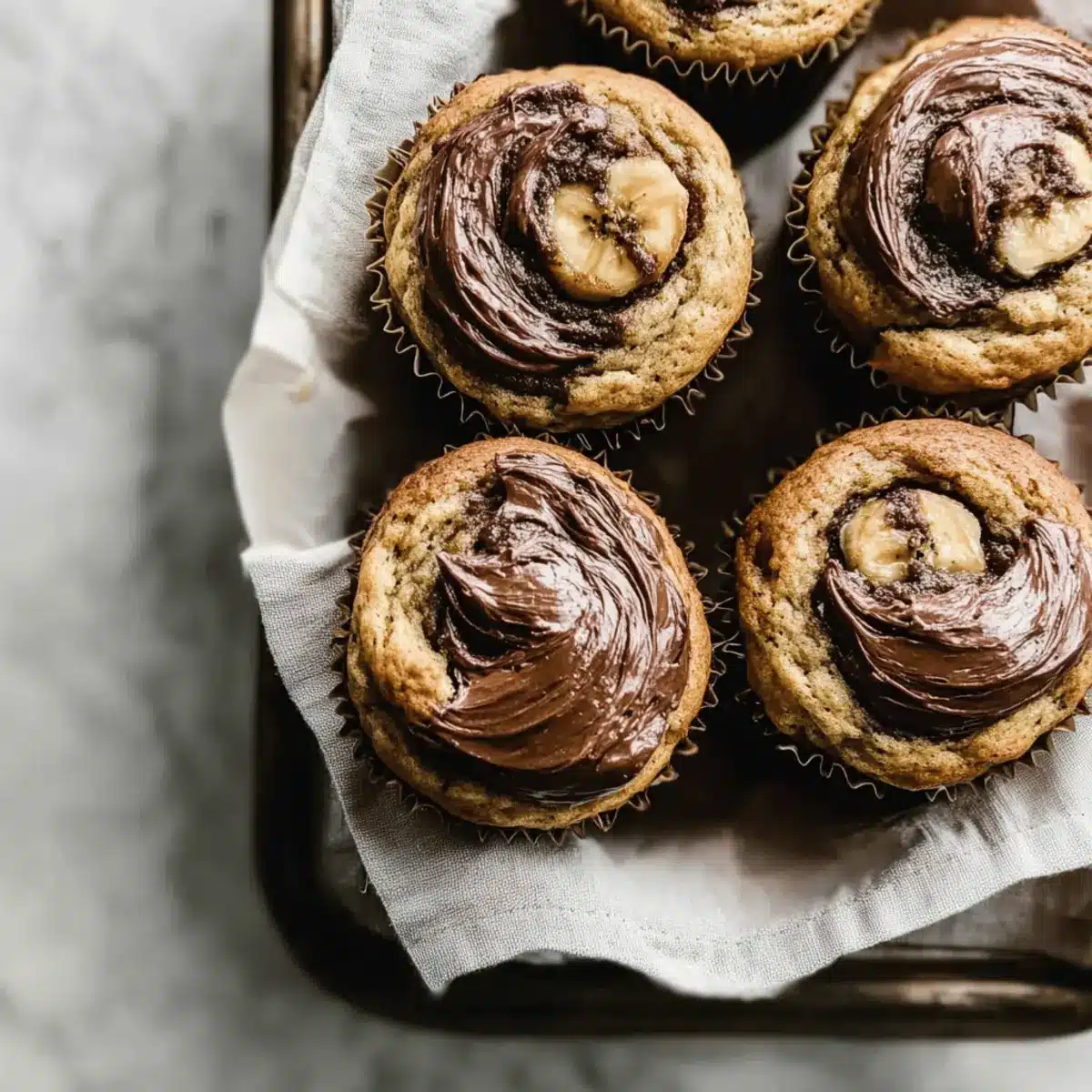 Banana Nutella Muffins: Irresistibly Soft and Decadent Delight 3 Banana Nutella Muffins ycqihr