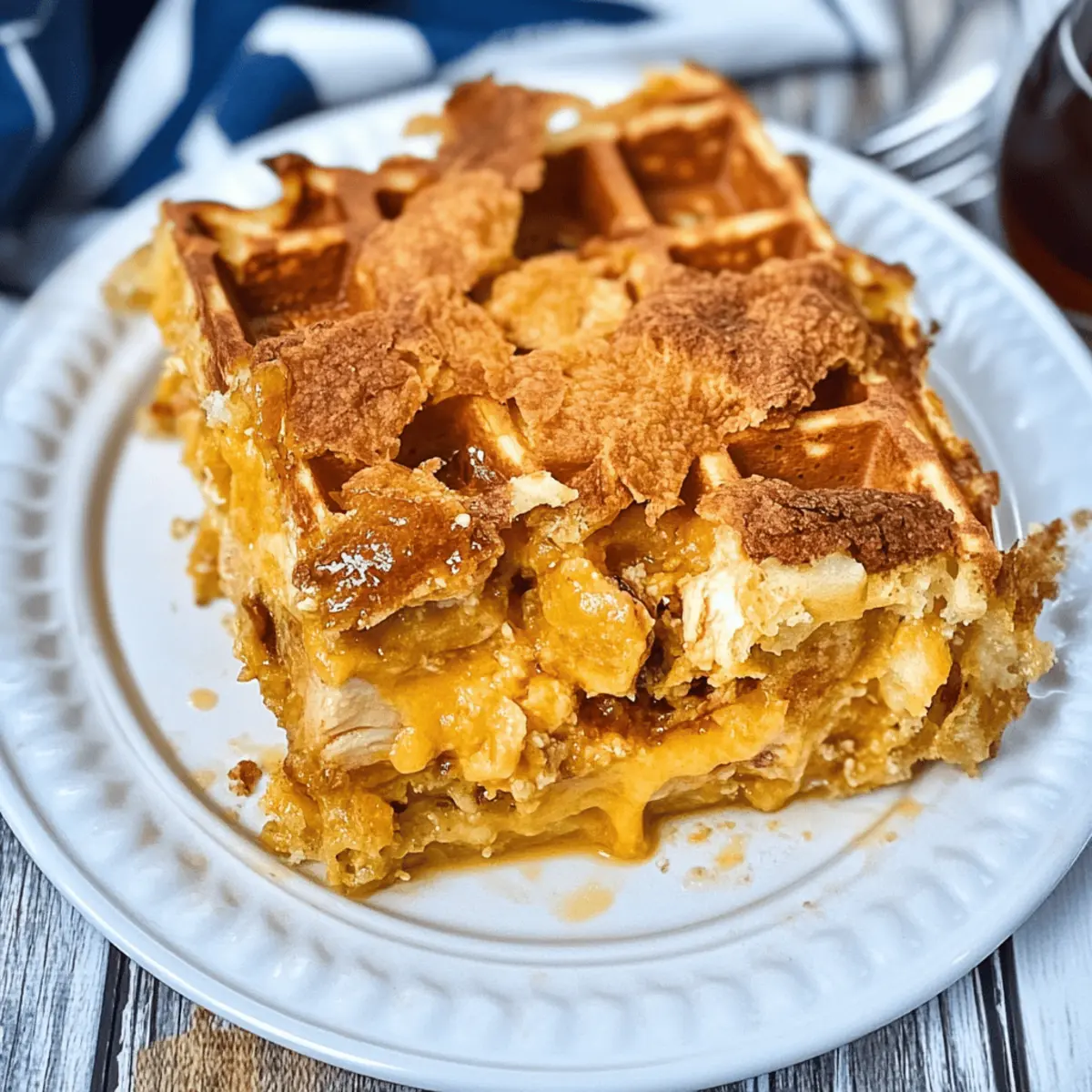 Savory Chicken And Waffles Casserole for Cozy Brunch Vibes 2 Chicken And Waffles Casserole q6yffa