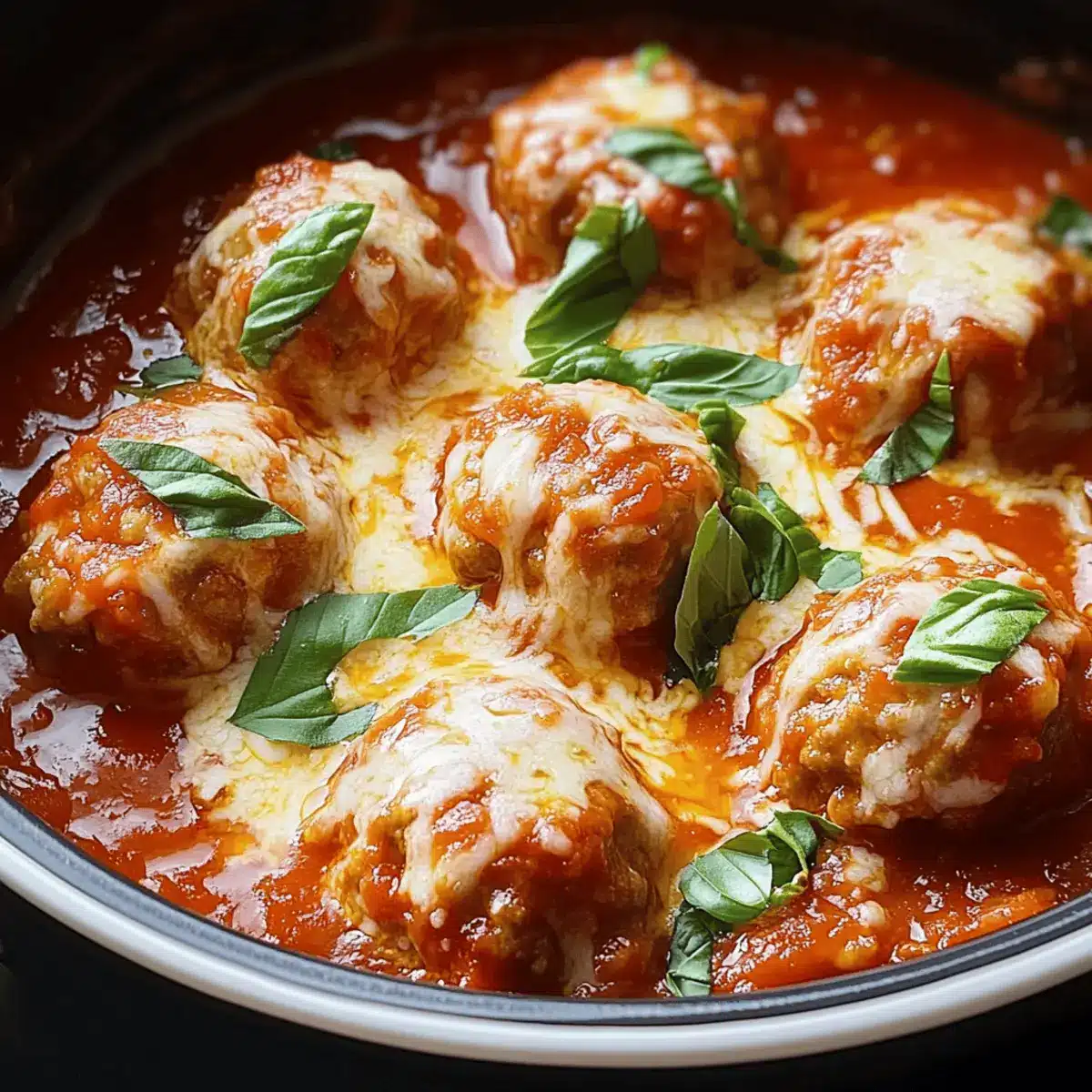 Savory Chicken Parm Meatballs Slow-Cooked to Perfection 2