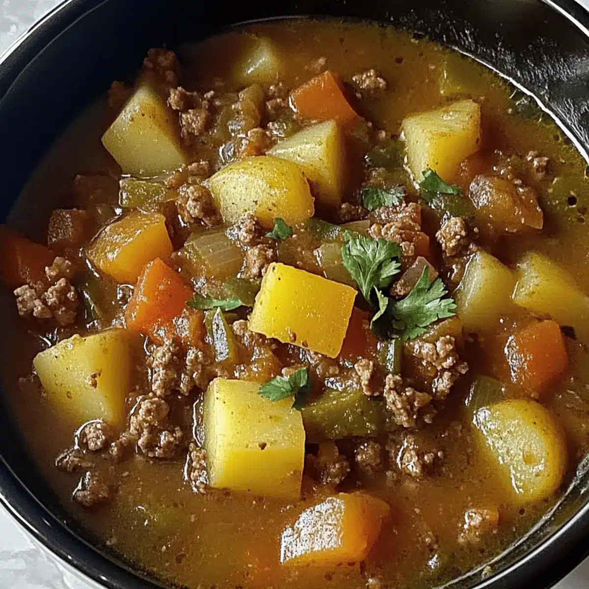 Chile Stew with Ground Beef