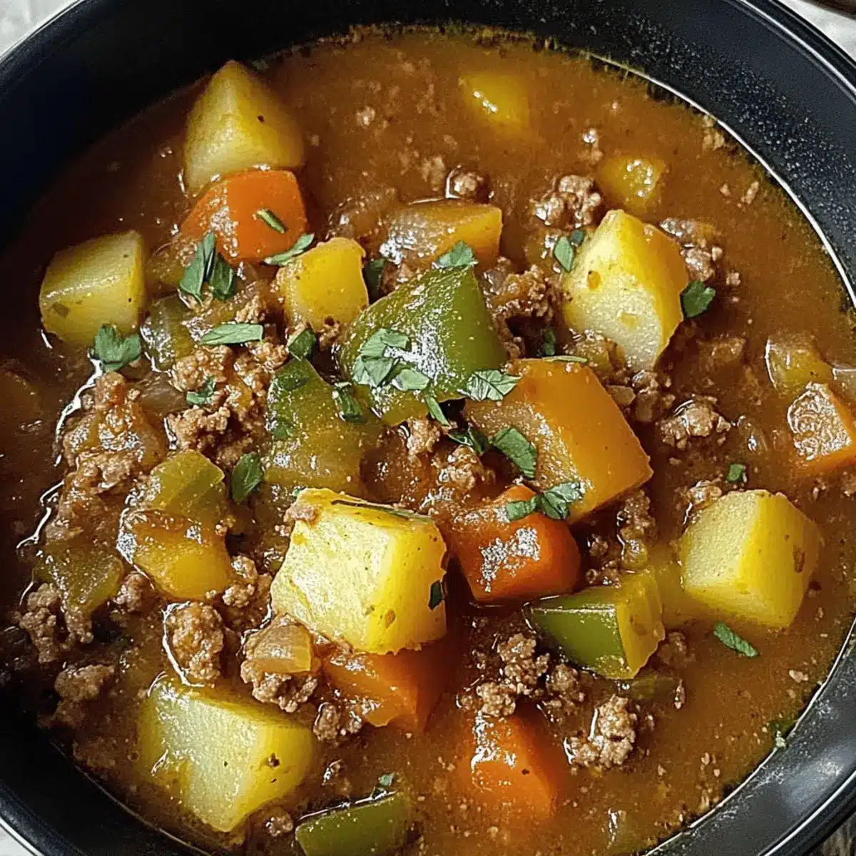 Chile Stew with Ground Beef nspdhj