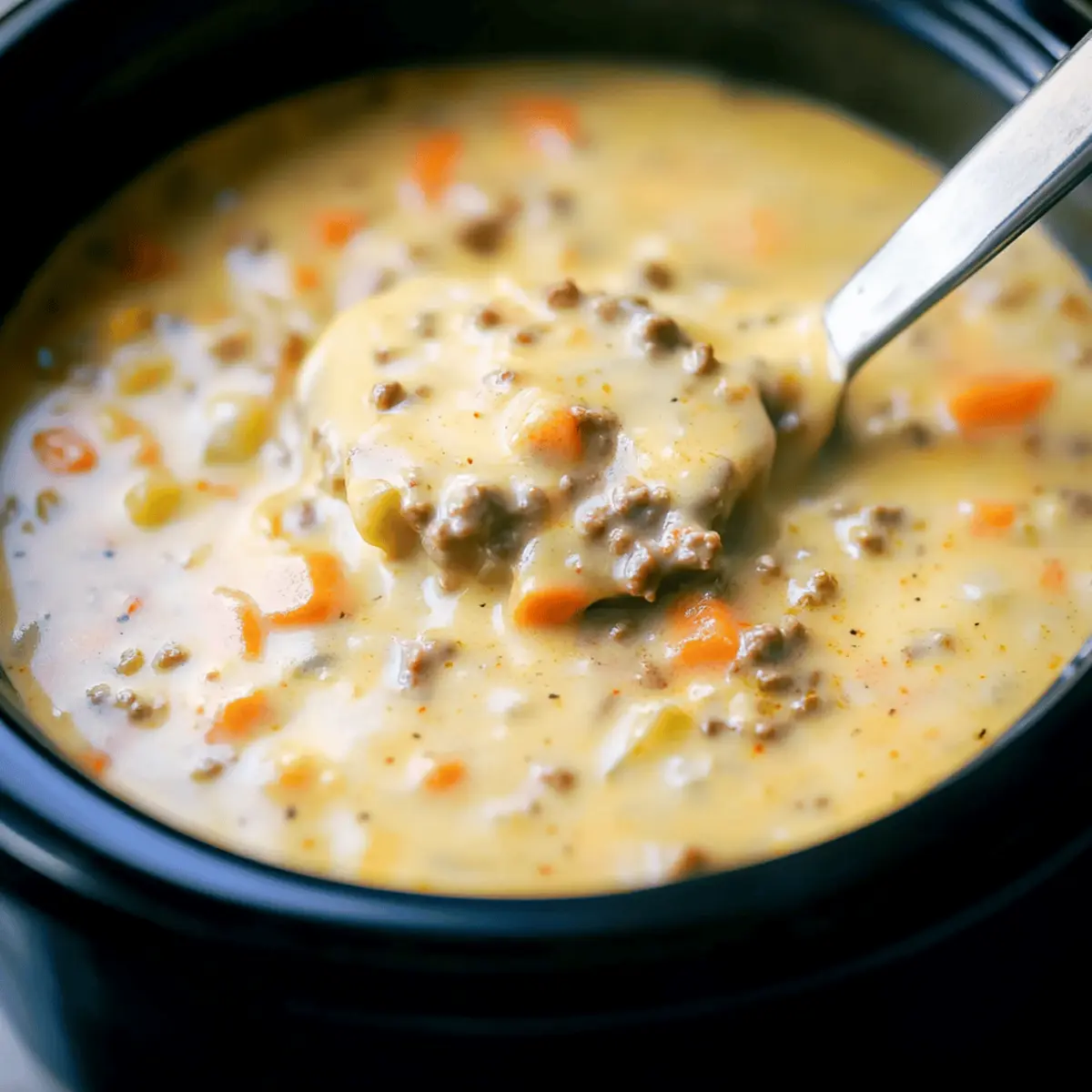Crock Pot Cheeseburger Soup: Cozy Comfort in a Bowl 2 Crock Pot Cheeseburger Soup gb89ym