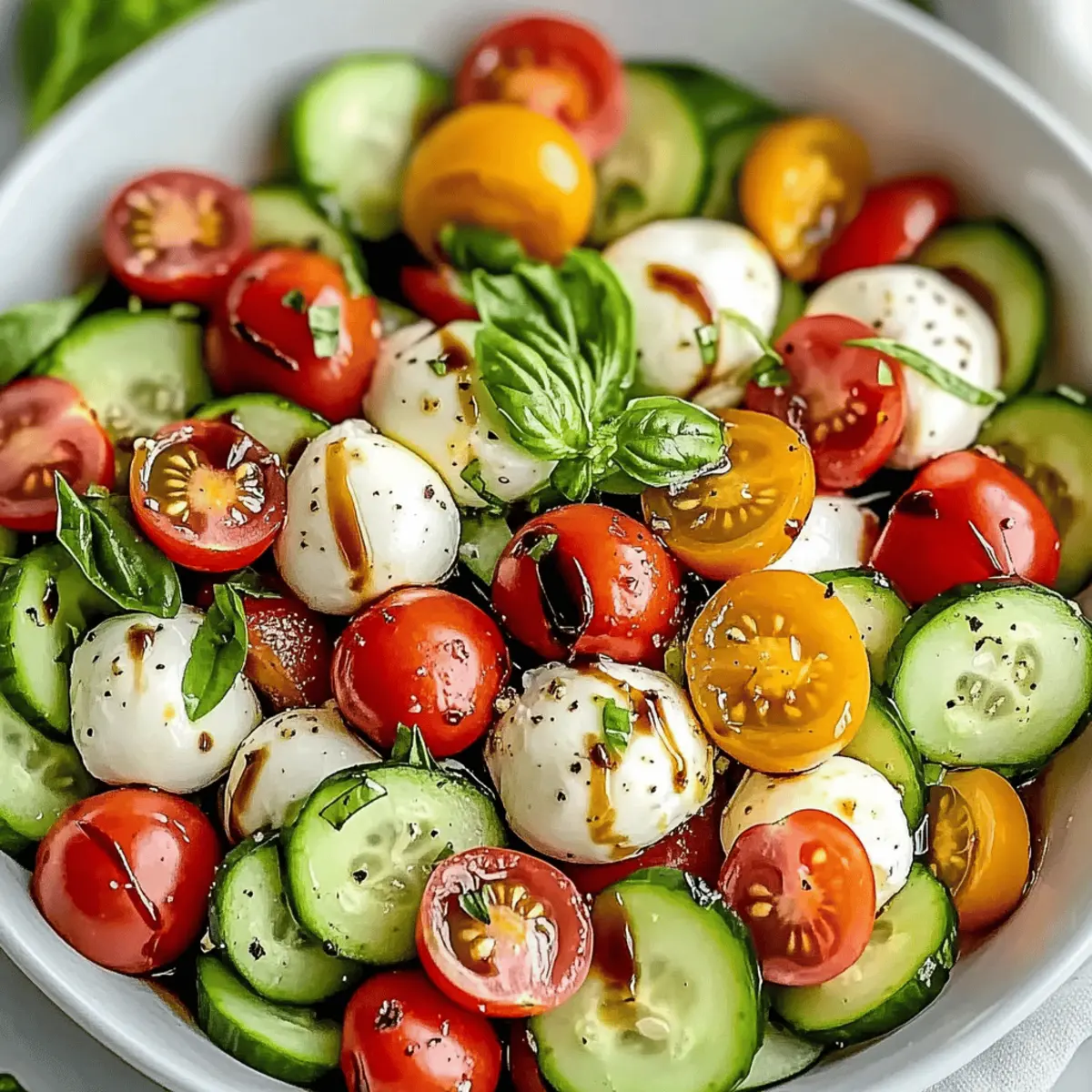 Cucumber Caprese Salad phnuim