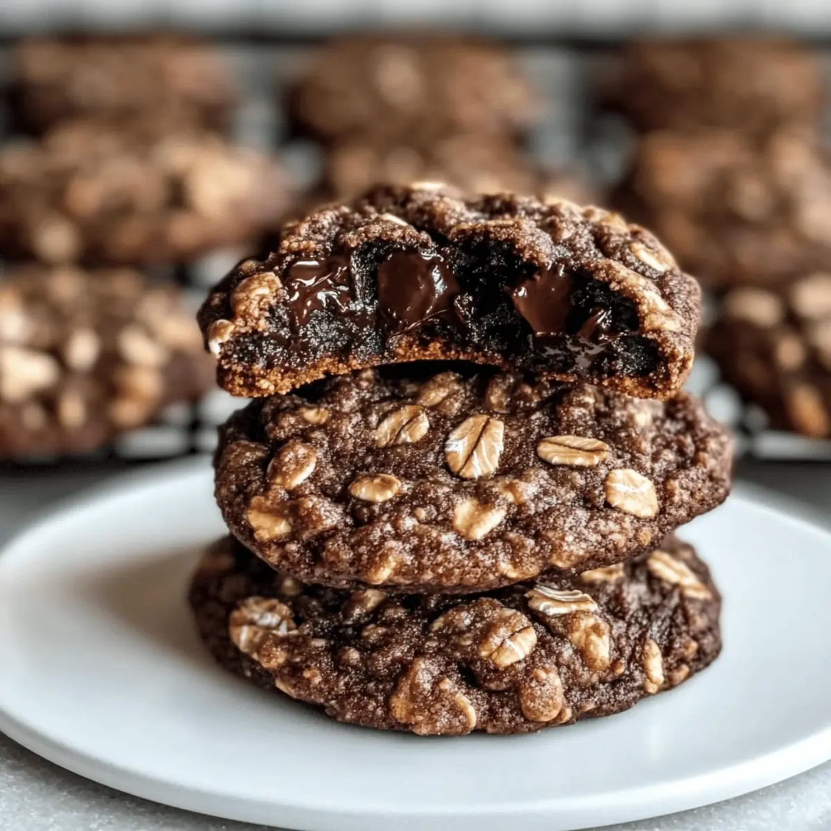 Dark Chocolate Oatmeal Cookies