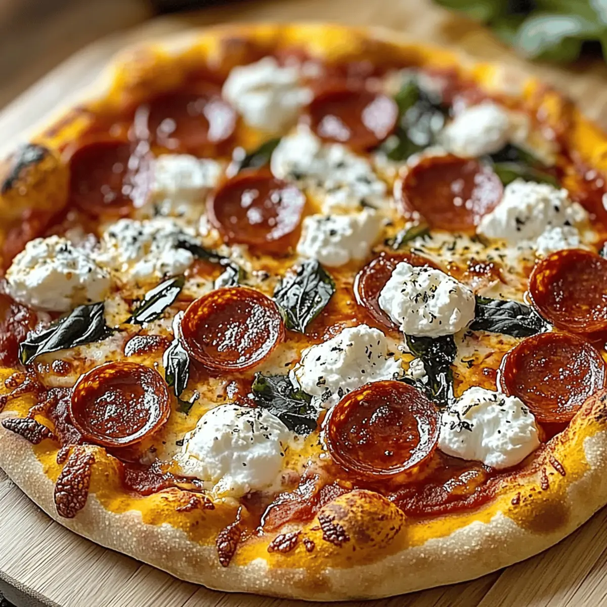 Honey Pizza Recipe with Pepperoni & Ricotta