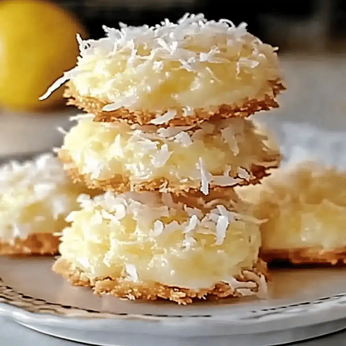 Lemon Coconut Cheesecake Cookies ygscym