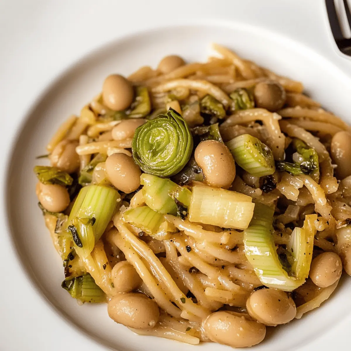 Creamy Miso Pasta Sauce with Cannellini Beans and Leeks Bliss 3 Miso Pasta Sauce with Cannellini Beans and Leeks dims7n