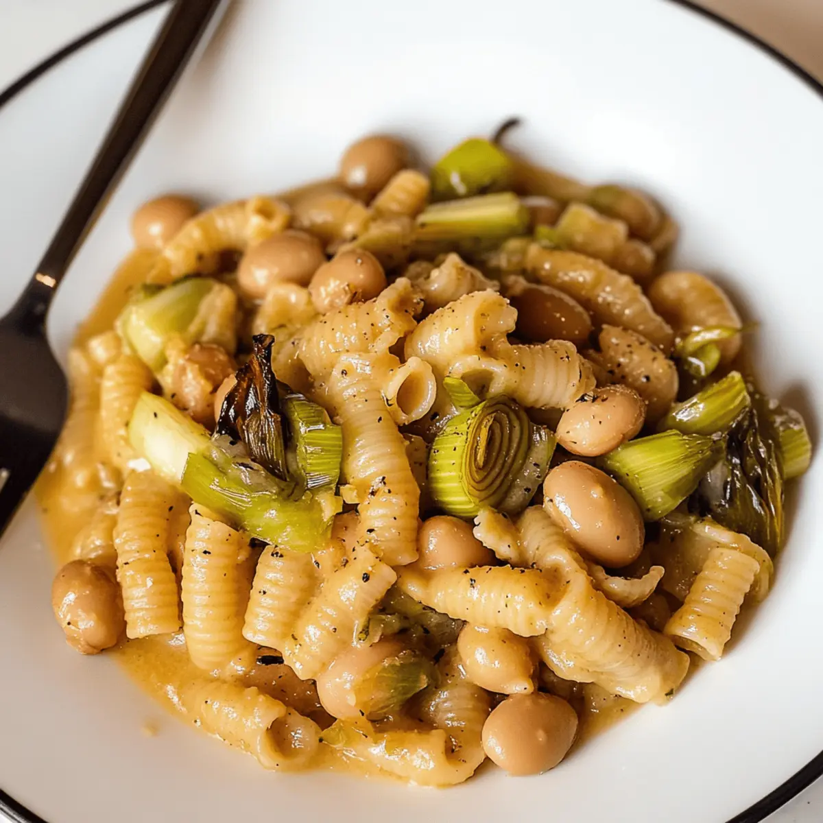 Creamy Miso Pasta Sauce with Cannellini Beans and Leeks Bliss 2 Miso Pasta Sauce with Cannellini Beans and Leeks gfihlt