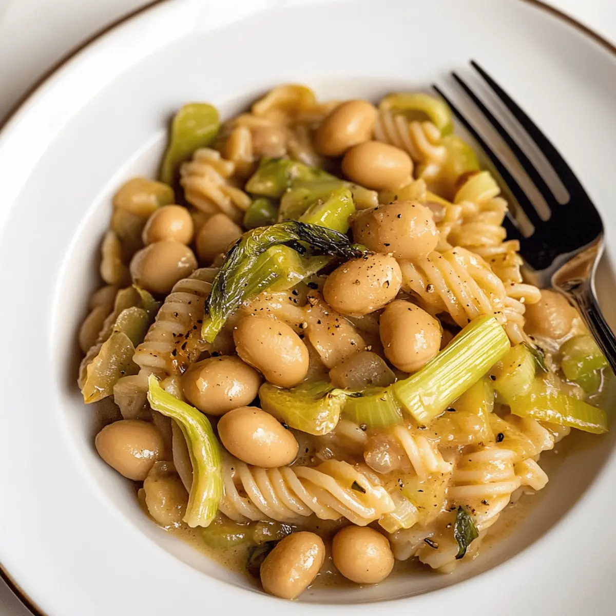 Creamy Miso Pasta Sauce with Cannellini Beans and Leeks Bliss 2 Miso Pasta Sauce with Cannellini Beans and Leeks j6tjlo