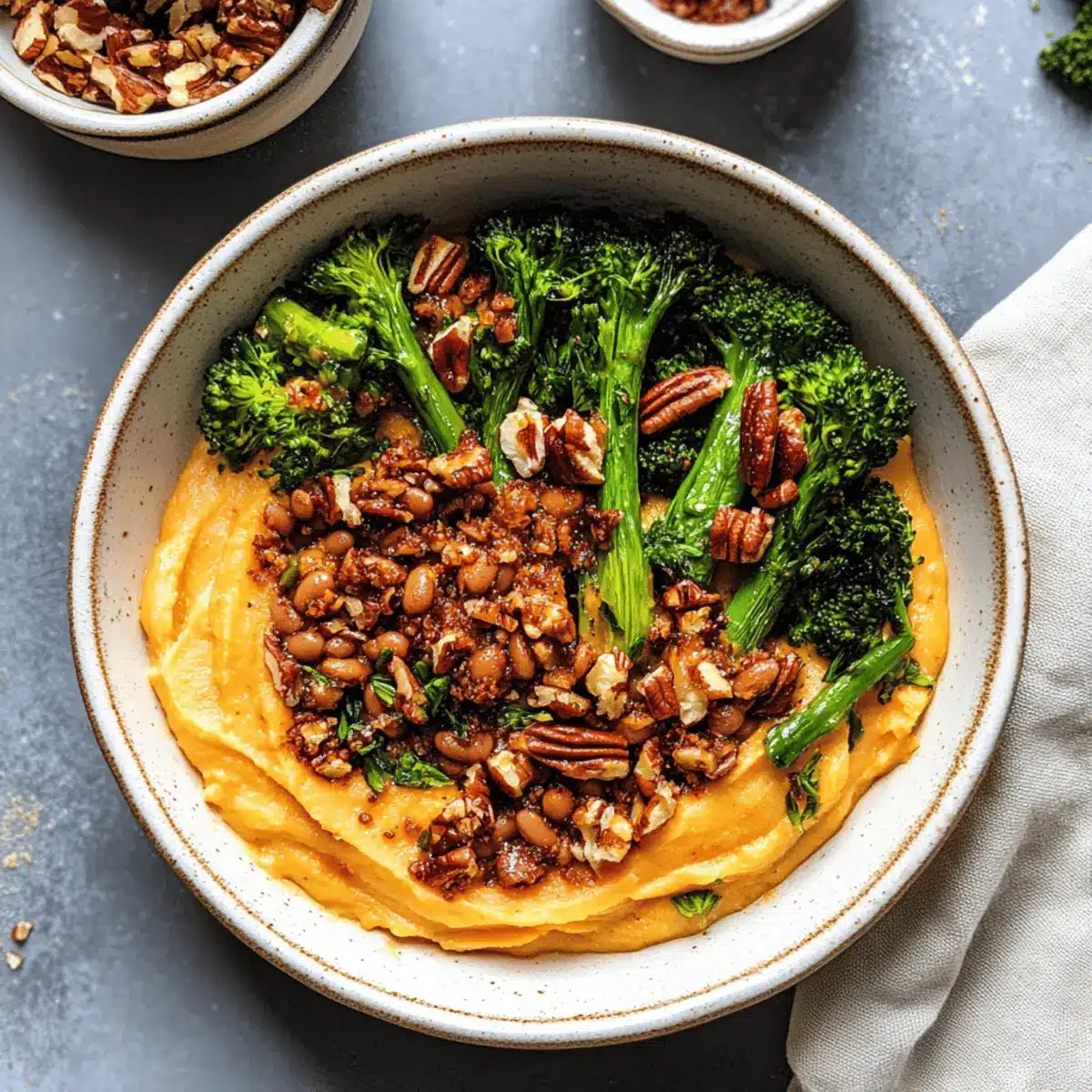 Creamy Miso Tahini Whipped Sweet Potato Bowl Bliss 9 Miso Tahini Whipped Sweet Potato Bowl with Spiced Beans and Broccolini rpyfsq