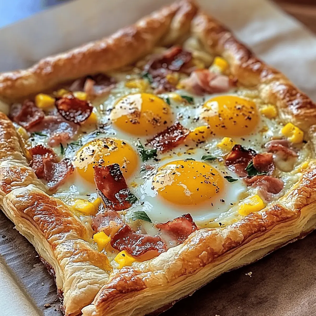 Puff Pastry Breakfast Pizza kanvqh