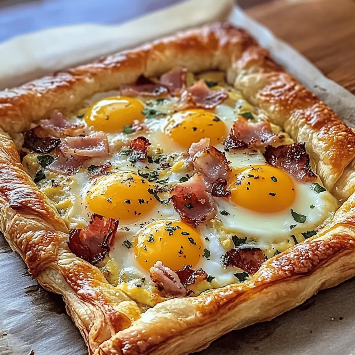 Puff Pastry Breakfast Pizza