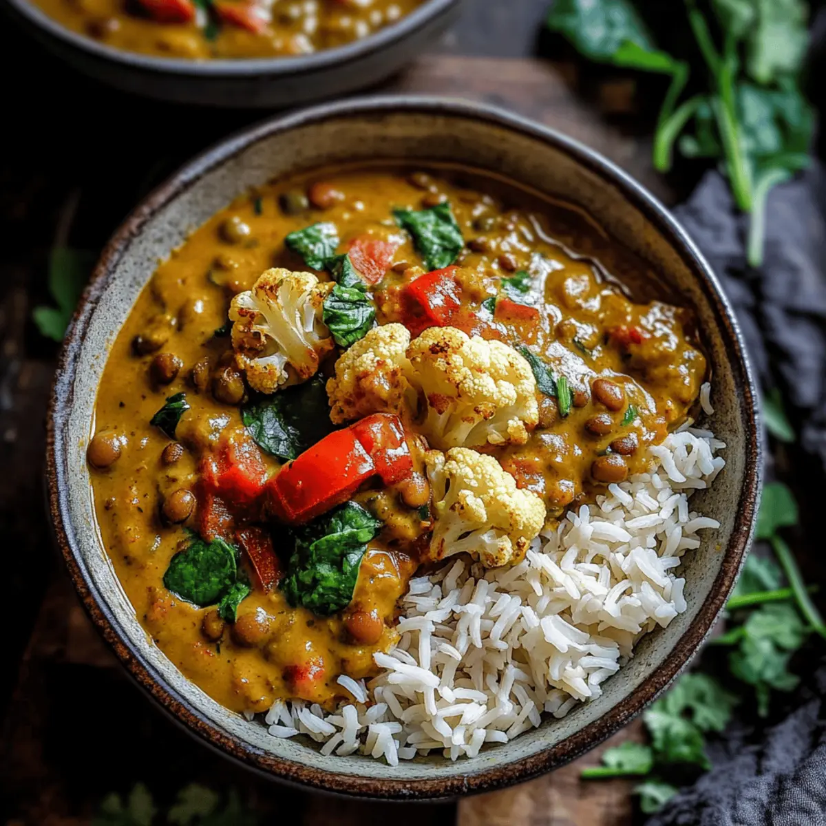 Creamy Roasted Cauliflower Lentil Curry You'll Love 1 Roasted Cauliflower Lentil Curry m2e4hb