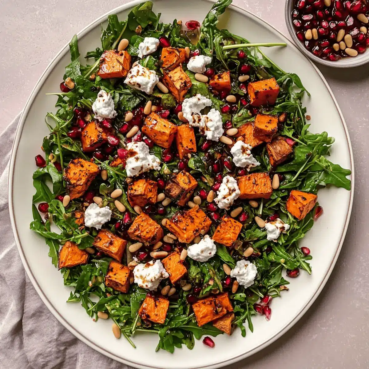 Roasted Sweet Potato Goat Cheese Salad Perfect for Fall Feasts 3 Roasted Sweet Potato Goat Cheese Salad rltz1n
