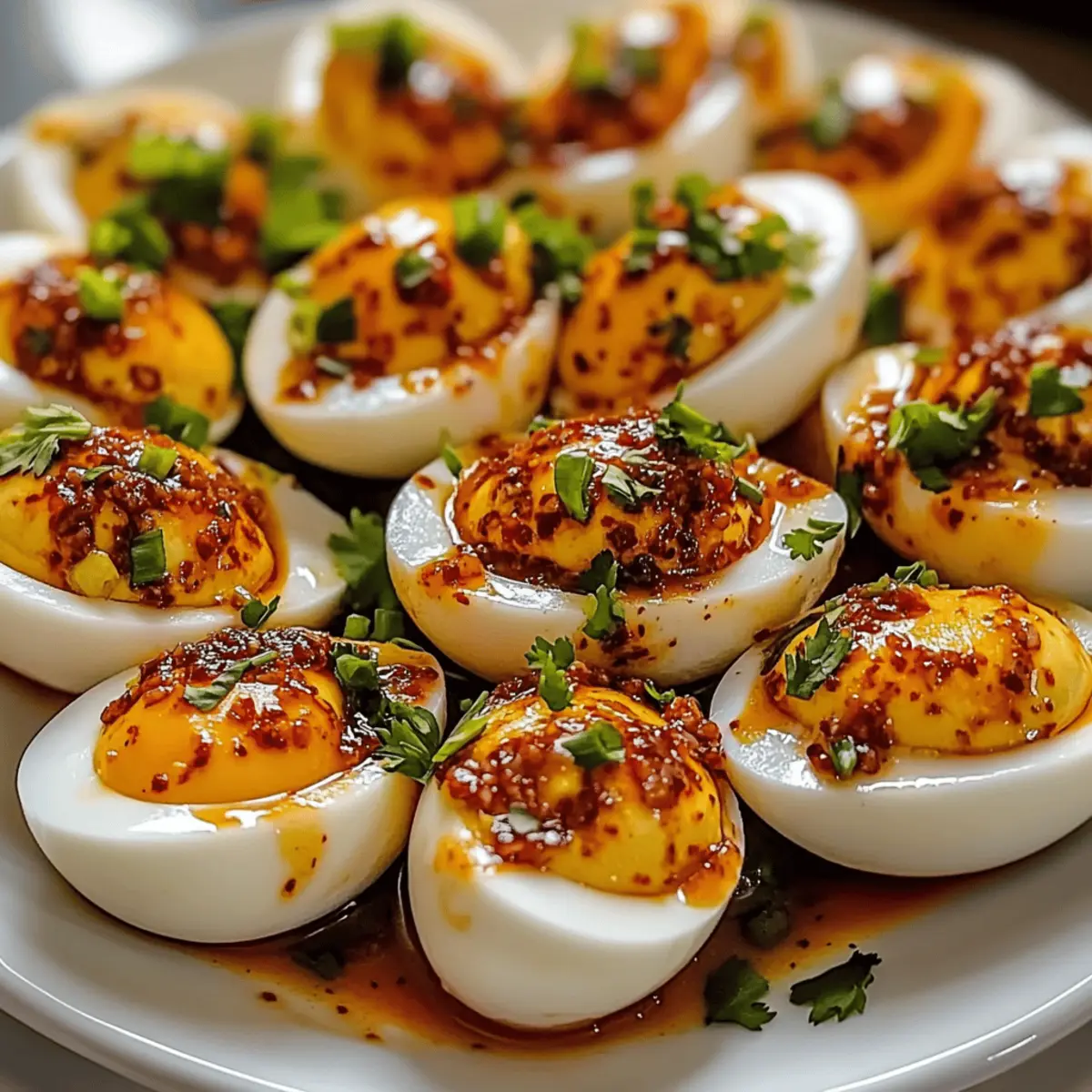 Spicy Chili Garlic Deviled Eggs That Will Ignite Your Tastebuds 3 Spicy Chili Garlic Deviled Eggs hgu3r8