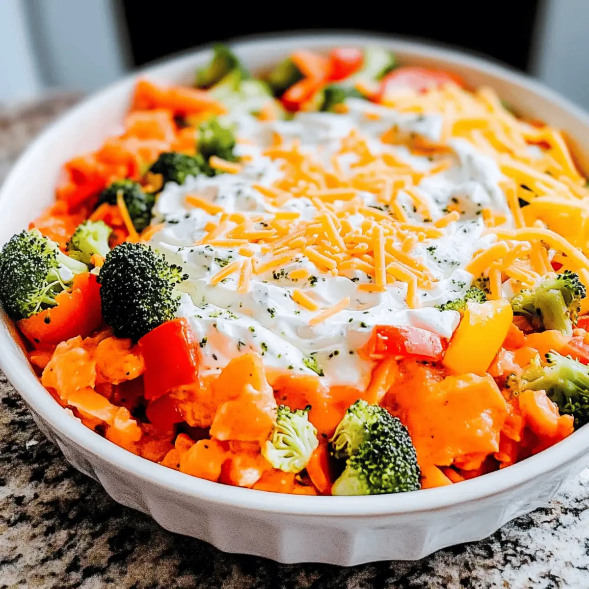 Creamy Vegetable Pizza Dip for Easy No-Bake Snacking 8 Vegetable Pizza Dip f4slqf