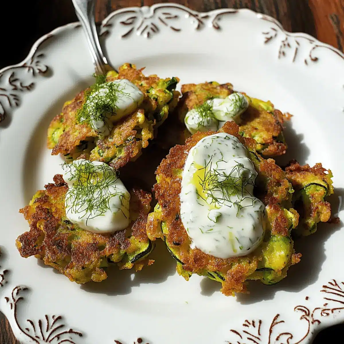 Crispy Zucchini Fritters with Zesty Lemon Yogurt Sauce 2 Zucchini Fritters with Lemon Yogurt Sauce t5phen