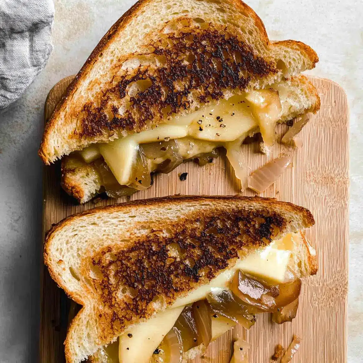 Caramelized Onion & Apple Grilled Cheese Sandwich