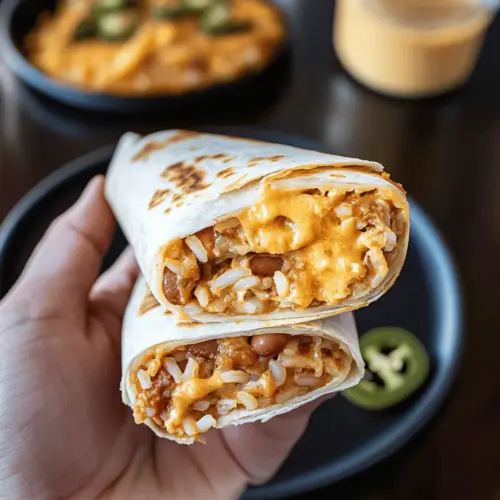 Cheesy Bean and Rice Burrito: Your Go-To Quick Tex-Mex Feast 12 Cheesy Bean and Rice Burrito