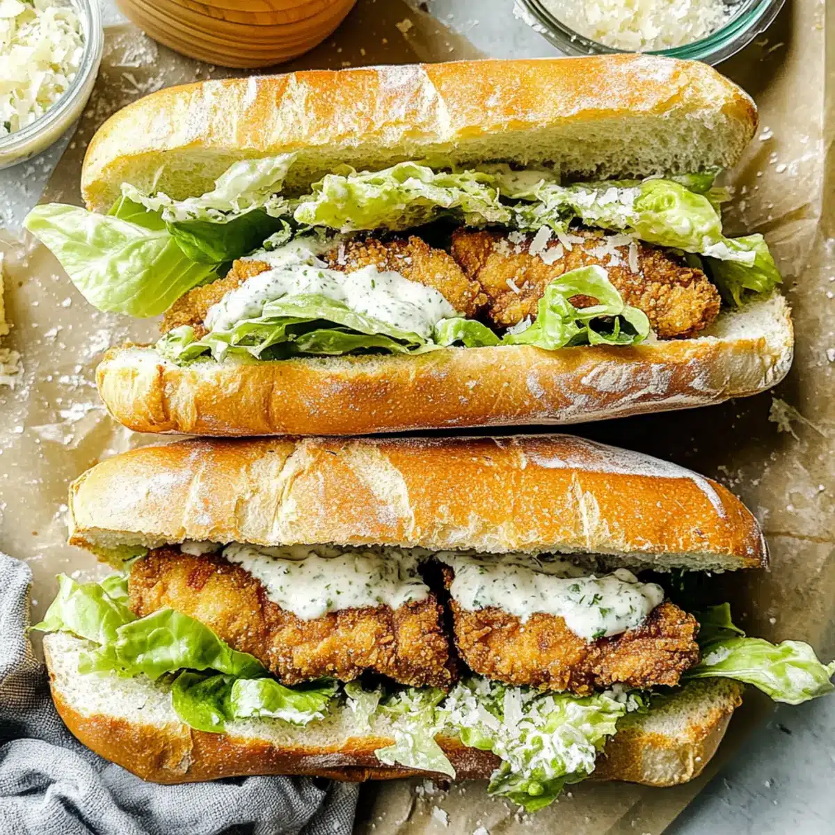 Crispy Chicken Caesar Sandwiches: Homemade Comfort Awaits 3