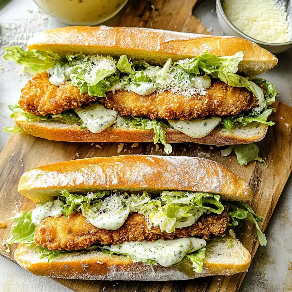 Crispy Chicken Caesar Sandwiches: Homemade Comfort Awaits 1 Chicken Caesar Sandwiches uergya