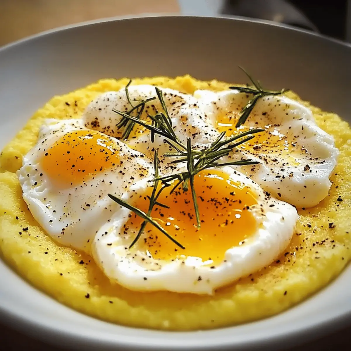 Creamy Polenta with Poached Eggs