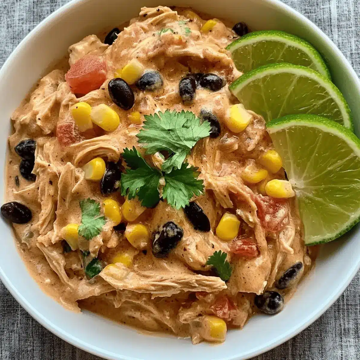 Creamy Slow Cooker Fiesta Chicken That's a Family Winner 1 Creamy Slow Cooker Fiesta Chicken wfdgbw