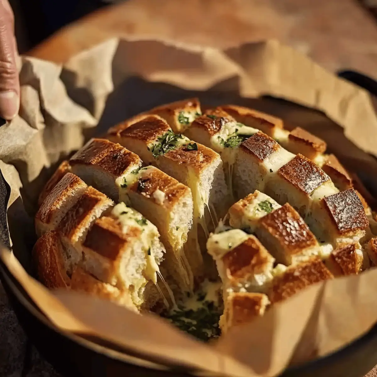 Mouthwatering Dutch Oven Cheesy Pull Apart Garlic Bread Recipe 3 Dutch Oven Cheesy Pull Apart Garlic Bread bfovwn