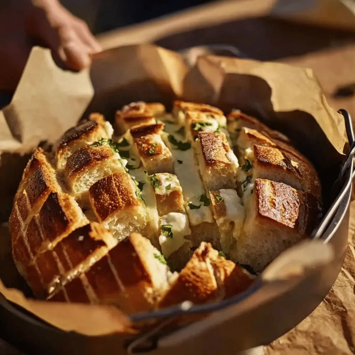 Mouthwatering Dutch Oven Cheesy Pull Apart Garlic Bread Recipe 2 Dutch Oven Cheesy Pull Apart Garlic Bread dfvzz3
